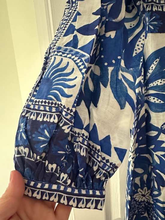 FARM Rio Blue and White Floral Maxi Dress - Picture 4 of 6